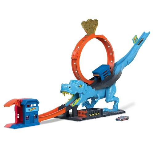 Hot wheels Coche City Desafío Del T-Rex Azul